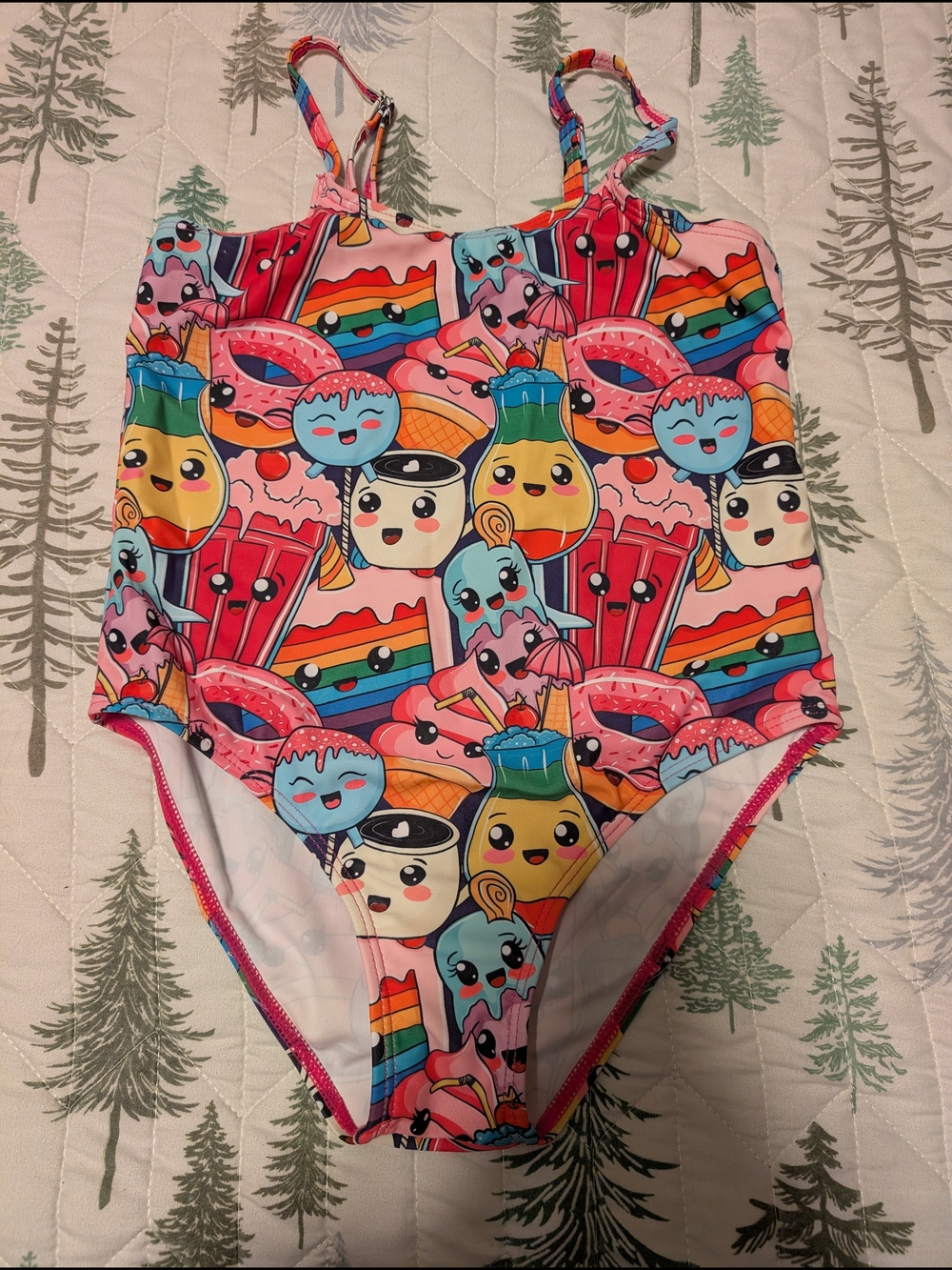 Pink Dessert Emoji Swimsuit